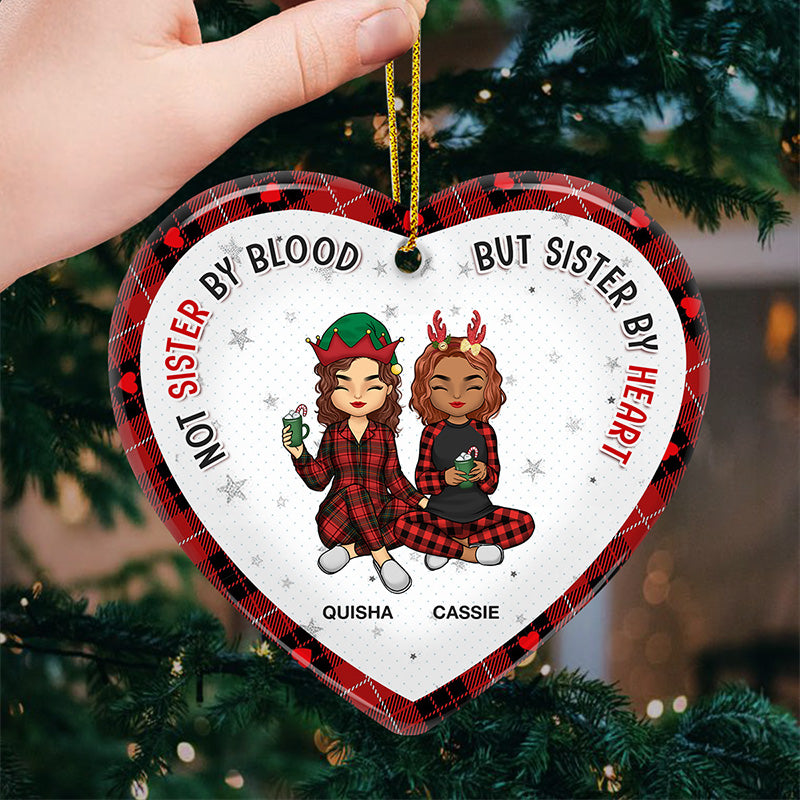 Il n'y a pas de plus beau cadeau que l'amitié - Décoration personnalisée pour meilleure amie - En forme de cœur en céramique - Cadeau de Noël pour meilleures amies, meilleures amies, sœurs