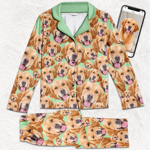 Pyjama personnalisé avec photo « Love Bark » pour chien et chat - Cadeau pour les propriétaires et les amoureux des animaux