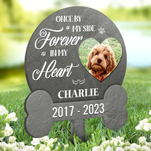 Custom Photo Your Pawprints Stay In My Heart - Memorial Personalized Custom Acrylic Garden Stake - Sympathy Gift For Pet Owners, Pet Lovers