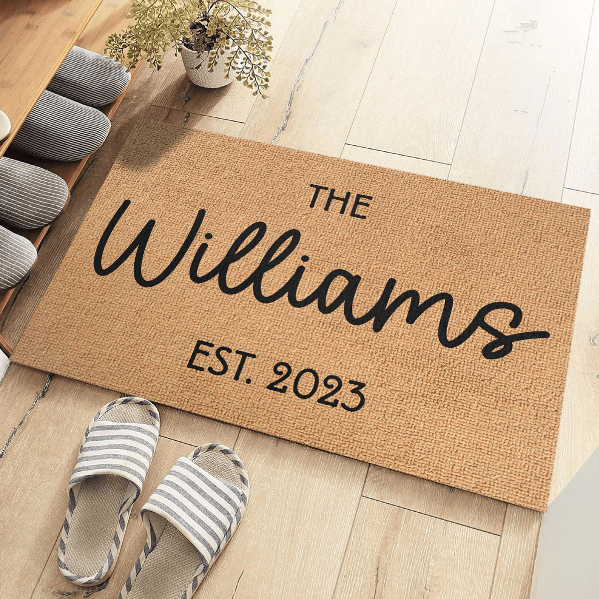C'est nous - Tapis décoratif personnalisé pour la famille - Cadeau pour les membres de la famille