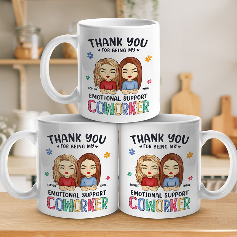 Tu es la raison pour laquelle je ne frappe pas les gens au travail - Tasse personnalisée pour collègue - Cadeau pour collègues, amis de travail, collègues