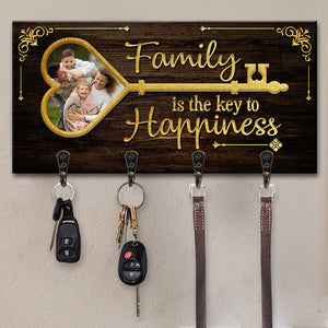La famille personnalisée est la clé du bonheur - Porte-clés personnalisé pour la décoration intérieure - Cadeau de pendaison de crémaillère pour les membres de la famille