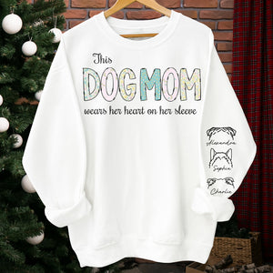 Ce sweat-shirt unisexe personnalisé Furmama pour chien avec motif sur la manche - Cadeau de Noël pour les propriétaires et les amoureux des animaux