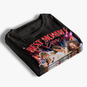T-shirt, sweat à capuche et sweat-shirt unisexe personnalisé avec photo « Meilleure maman du monde » – Cadeau pour maman