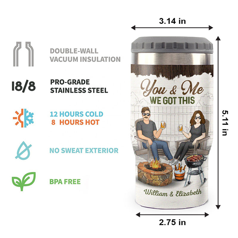 Compagnons de beuverie pour la vie - Glacière personnalisée pour couple - Cadeau pour mari et femme, anniversaire