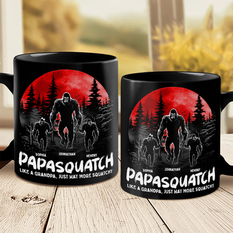 Comme un papa, mais plus accroupi - Tasse noire personnalisée pour la famille - Cadeau pour papa, grand-père