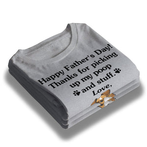 Merci d'avoir ramassé mes crottes - T-shirt unisexe personnalisé pour chien, sweat à capuche, sweat-shirt - Fête des pères, cadeau pour les propriétaires d'animaux et les amoureux des animaux