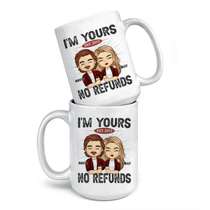 Plus heureux avec toi - Tasse personnalisée pour couple - Cadeau pour mari et femme, anniversaire