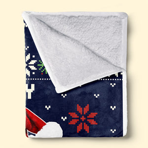 Couverture personnalisée avec photo « Noël arrive » pour chien et chat – Cadeau de Noël pour les propriétaires et les amoureux des animaux