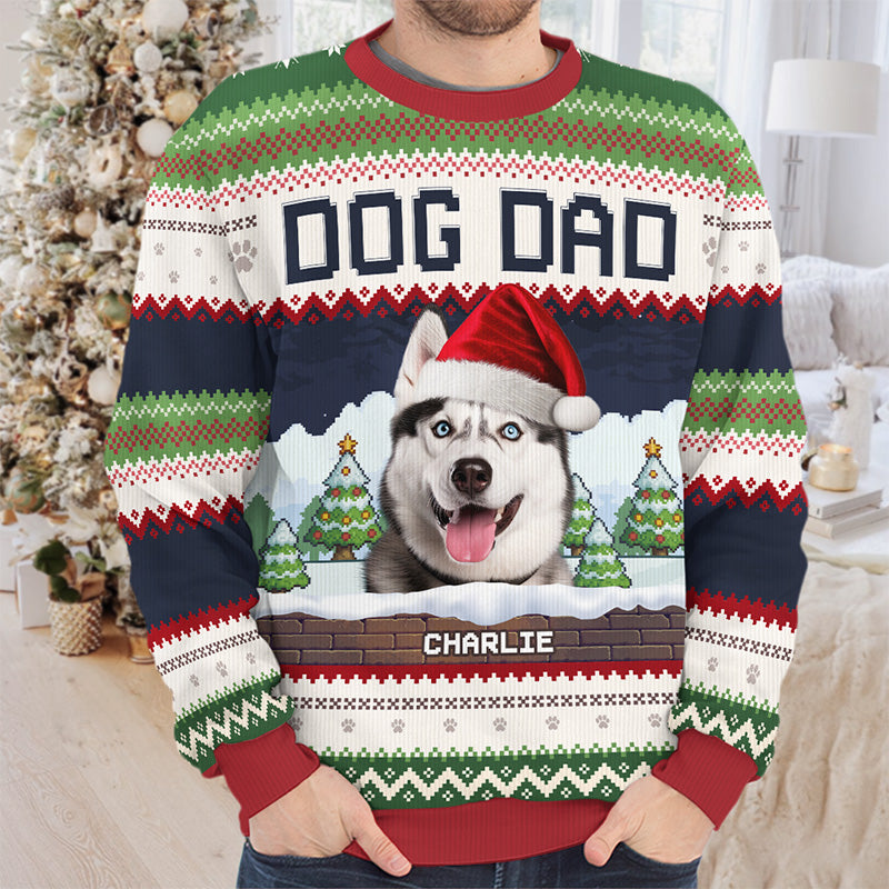 Sweat-shirt personnalisé avec photo pour joyeux anniversaire - Pull en laine unisexe - Cadeau de Noël pour les propriétaires d'animaux, les amoureux des animaux et les membres de la famille