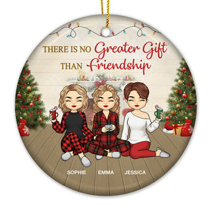 Sœurs de cœur - Ornement personnalisé pour meilleure amie - Forme ronde en céramique - Cadeau de Noël pour meilleures amies, meilleures amies, sœurs