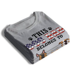 This Dog Dad Belongs To - Gift for Dad, Personalized Custom Unisex T-shirt