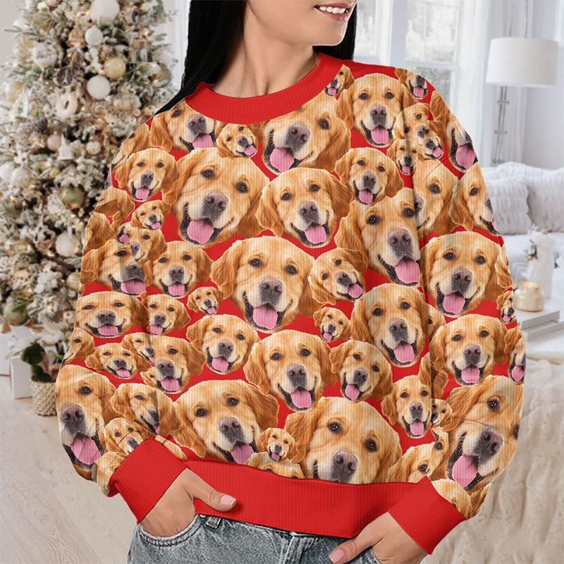 Sweat-shirt personnalisé avec photo pour chien et chat - Cadeau de Noël pour les propriétaires d'animaux, les amoureux des animaux et les membres de la famille