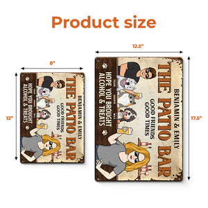 Bons amis, bons moments - Plaque en métal personnalisée pour chien et chat - Cadeau de pendaison de crémaillère pour propriétaires et amoureux des animaux
