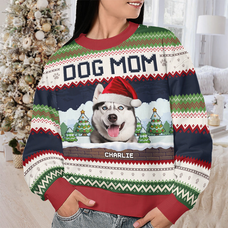 Sweat-shirt personnalisé avec photo pour joyeux anniversaire - Pull en laine unisexe - Cadeau de Noël pour les propriétaires d'animaux, les amoureux des animaux et les membres de la famille
