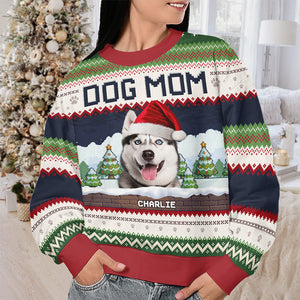 Sweat-shirt personnalisé avec photo pour joyeux anniversaire - Pull en laine unisexe - Cadeau de Noël pour les propriétaires d'animaux, les amoureux des animaux et les membres de la famille