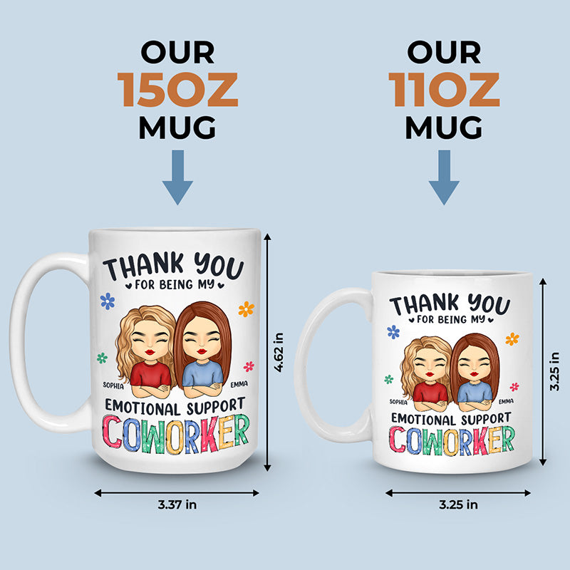 Tu es la raison pour laquelle je ne frappe pas les gens au travail - Tasse personnalisée pour collègue - Cadeau pour collègues, amis de travail, collègues