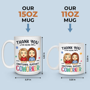 Tu es la raison pour laquelle je ne frappe pas les gens au travail - Tasse personnalisée pour collègue - Cadeau pour collègues, amis de travail, collègues