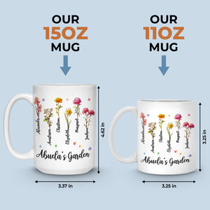 Jardin de grand-mère - Tasse personnalisée familiale - Cadeau pour grand-mère