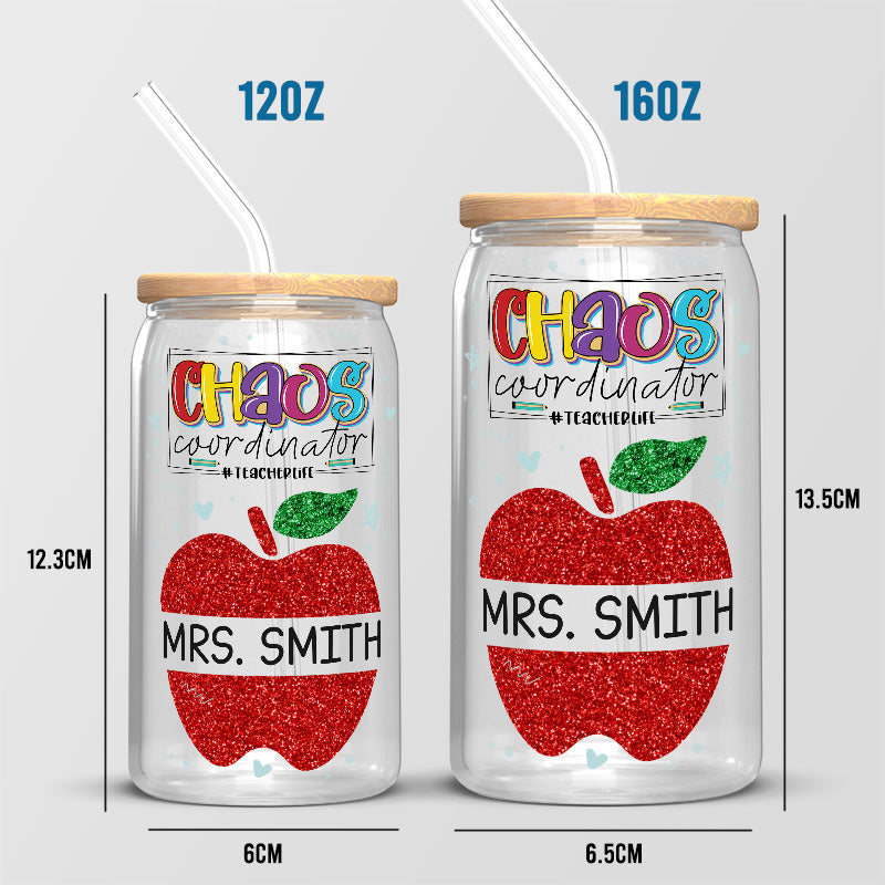 Tasse à café glacée personnalisée pour enseignant, cadeau pour la rentrée scolaire