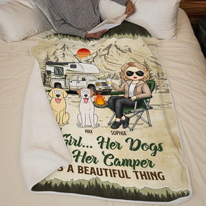 Couverture personnalisée pour feu de camp et café - Cadeau idéal pour les amoureux du camping, les propriétaires d'animaux et les amoureux des animaux