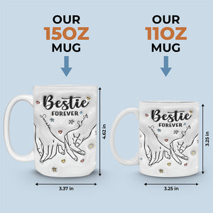 Forever My Sister - Mug personnalisé avec effet gonflable 3D - Cadeau pour meilleures amies, meilleures amies, sœurs
