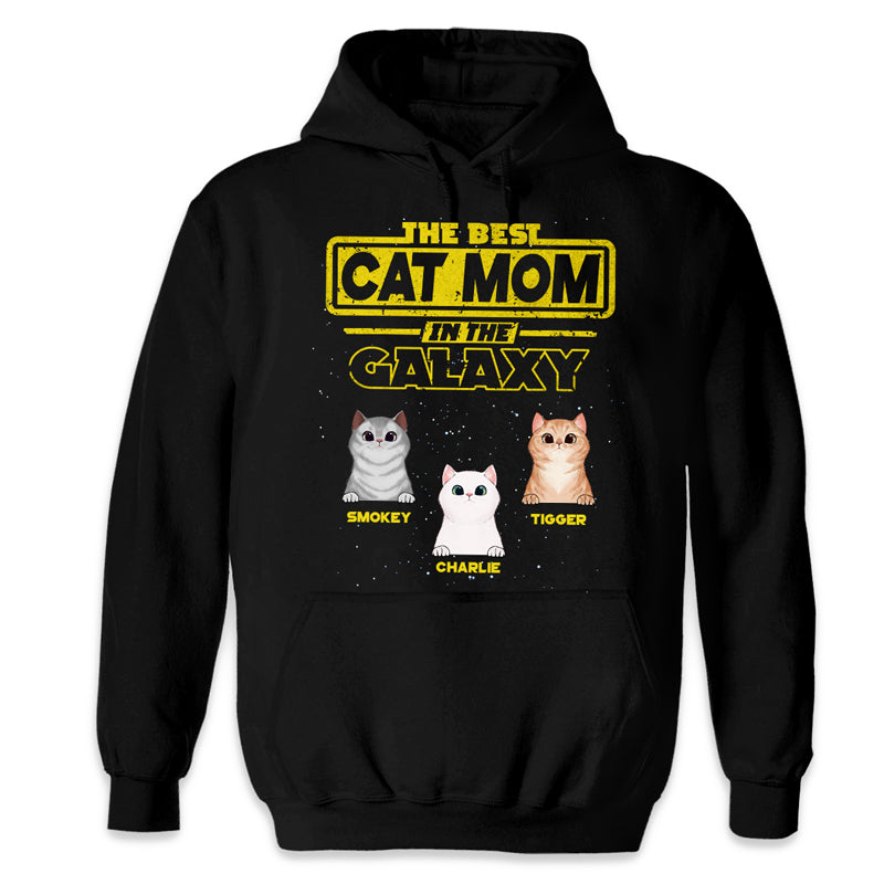 Meilleur papa chat de la galaxie - Cadeau pour papa chat, maman chat - T-shirt unisexe personnalisé