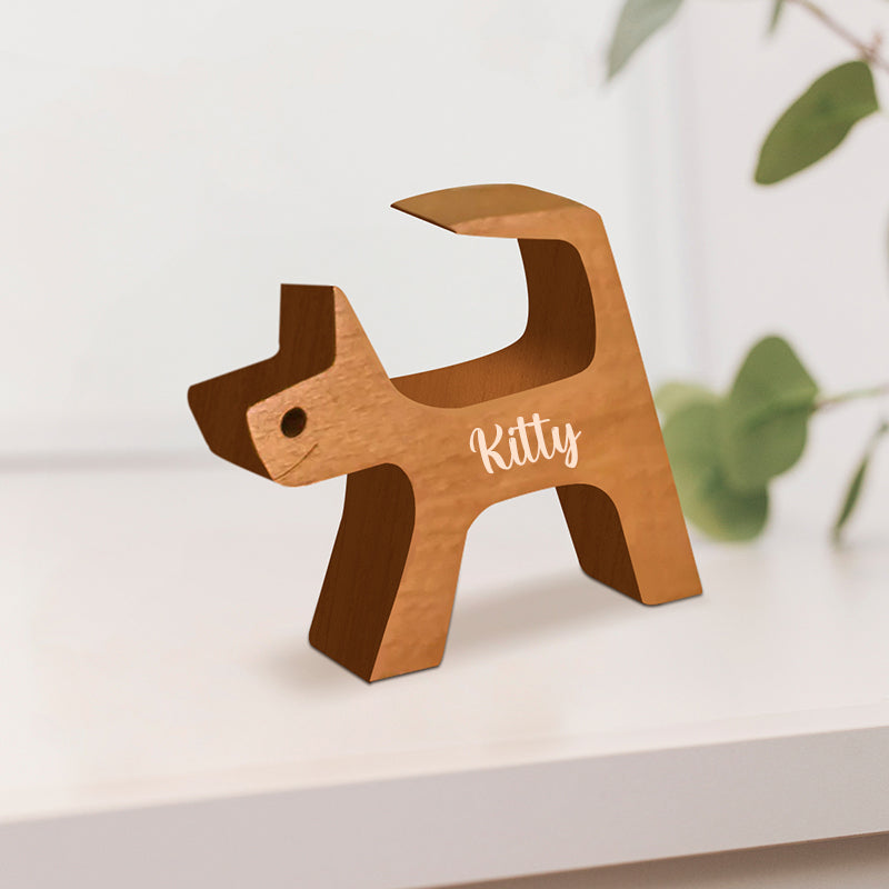 Sculptures en bois personnalisées pour animaux de compagnie - La maison est là où se trouvent les pattes - Cadeau pour les amoureux des animaux - Ornements de table en sculpture sur bois, décoration en bois sculpté