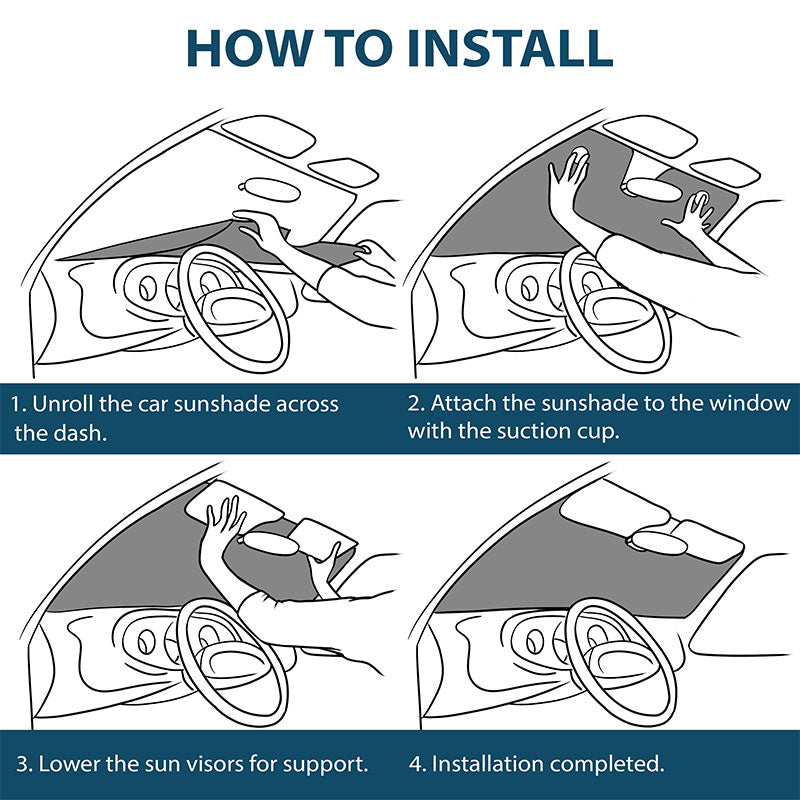 Partons en road trip ! Pare-soleil personnalisé pour pare-brise de voiture, protection de vitre de voiture, motif chat ! Cadeau pour les propriétaires et les amoureux des animaux.