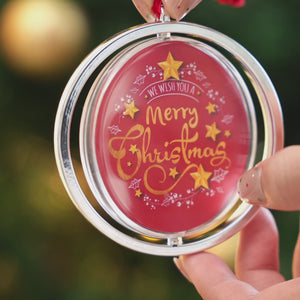 Custom First Christmas Acrylic Rotating Ornament - Personalized Christmas Birthday Gifts For Mom, Dad, Brother, Sister, Kids - Hearts Gather Around The Tree