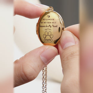 Custom Photo Run Free, Until We Meet Again - Memorial Personalized Custom Locket Necklace - Sympathy Gift For Pet Owners, Pet Lovers