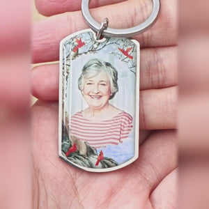 Custom Photo Carry You With Me Until I See You Again - Memorial Personalized Custom Keychain - Sympathy Gift For Family Members