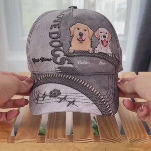 Custom Hat, All Over Print Classic Cap - Personalized Birthday Gifts For Dog Cat Lovers, Dog Dad And Mom, Cat Owners - I Love Dogs More Than Humans