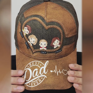 Best Dad Ever - Family Personalized Custom Hat, All Over Print Classic Cap - Father's Day, Gift For Dad, Grandpa