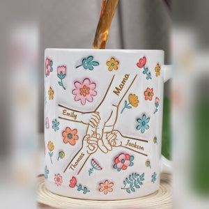 Les sacrifices silencieux reflètent un amour éternel - Mug personnalisé 3D à effet gonflé - Cadeau de Noël pour maman et grand-mère