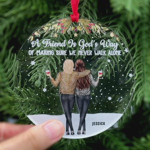 Faites de ce mois de décembre un moment inoubliable ! Décoration personnalisée pour meilleure amie - Forme personnalisée en acrylique - Cadeau de Noël pour meilleures amies, meilleures amies et sœurs