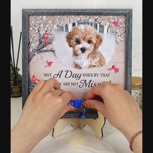 Photo personnalisée « Tu es toujours dans mes pensées » – Plaque commémorative personnalisée pour perte d'animal de compagnie, cadre avec support – Cadeau de condoléances, cadeau pour propriétaires d'animaux, amoureux des animaux