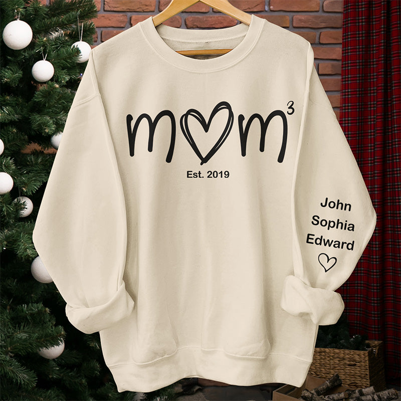 Maman signifie tout - Sweat-shirt unisexe personnalisé avec motif sur la manche - Cadeau d'anniversaire pour maman