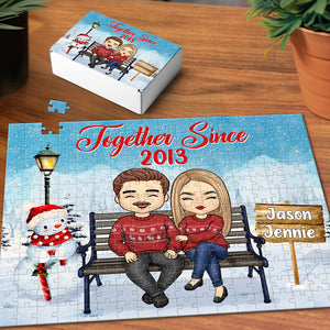 Nous appartenons ensemble - Puzzle personnalisé pour couple - Cadeau de Noël pour mari et femme, anniversaire