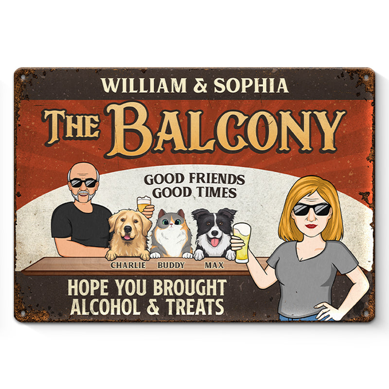 Bienvenue, j'espère que vous avez apporté de bonnes choses - Plaque en métal personnalisée pour chien - Cadeau de pendaison de crémaillère pour les propriétaires d'animaux et les amoureux des animaux