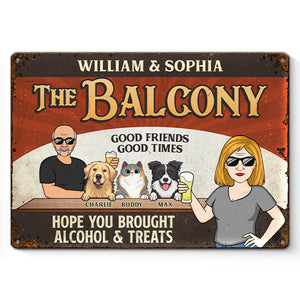 Bienvenue, j'espère que vous avez apporté de bonnes choses - Plaque en métal personnalisée pour chien - Cadeau de pendaison de crémaillère pour les propriétaires d'animaux et les amoureux des animaux