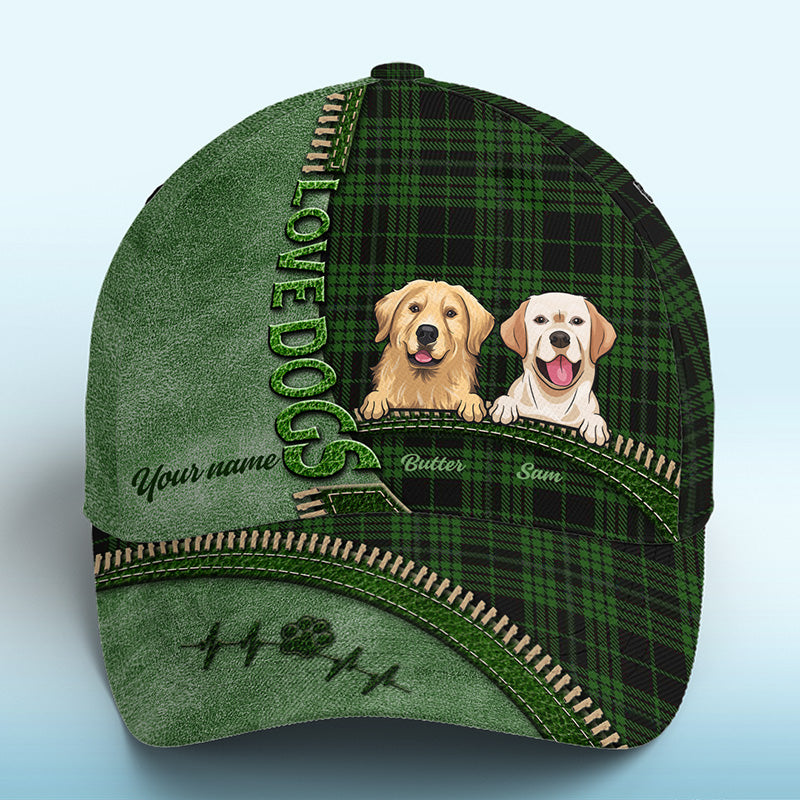 Love Dogs - Casquette personnalisée pour chien, casquette classique à imprimé intégral - Cadeau de Noël pour propriétaires et amoureux des animaux