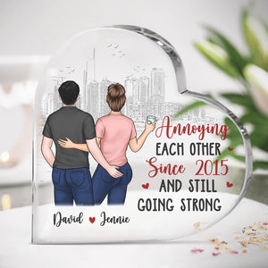 Tu es la seule personne dont j'ai besoin - Plaque acrylique personnalisée en forme de cœur pour couple - Cadeau pour mari et femme, anniversaire