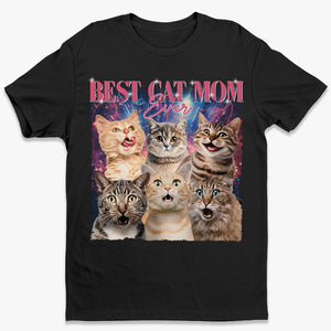 T-shirt, sweat à capuche et sweat-shirt unisexe personnalisé avec photo « Meilleur papa chat » - Cadeau pour propriétaires et amoureux des animaux