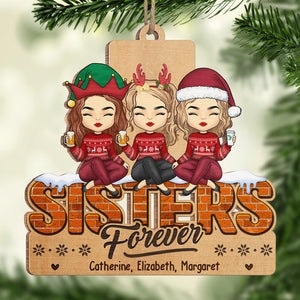 Nous sommes plus que de simples amis - Ornement personnalisé Bestie - Forme en bois personnalisée - Cadeau de Noël pour meilleurs amis, meilleures amies, sœurs