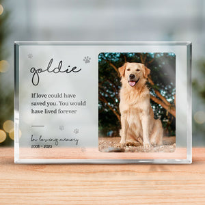 Photo personnalisée « Il y a un paradis dans notre maison » – Plaque commémorative rectangulaire en acrylique personnalisée – Cadeau de condoléances, cadeau pour les propriétaires d'animaux de compagnie et les amoureux des animaux