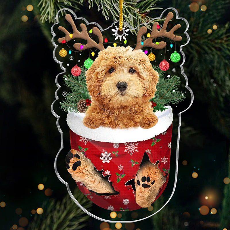Yappy Holidays - Décoration personnalisée pour chien - Acrylique en forme personnalisée - Cadeau de Noël pour propriétaires et amoureux des animaux