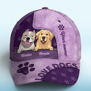 Les chiens nous rendent la vie meilleure ! Casquette personnalisée pour chien et chat, imprimé intégral, cadeau idéal pour les propriétaires et les amoureux des animaux.