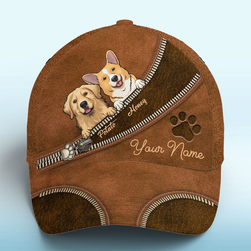 Le temps passé avec vos animaux n'est jamais perdu ! Casquette personnalisée pour chien et chat, imprimé intégral, cadeau idéal pour les propriétaires et les amoureux des animaux.