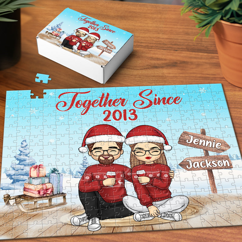 Nous allons ensemble comme copier-coller - Puzzle personnalisé pour couple - Cadeau de Noël pour mari et femme, anniversaire